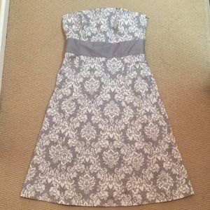 Silver/Grey strapless Loft dress